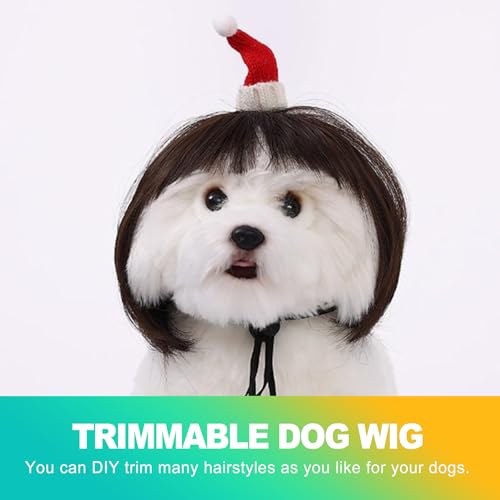 Peluca ajustable para mascotas talla mediana a grande miniatura 4