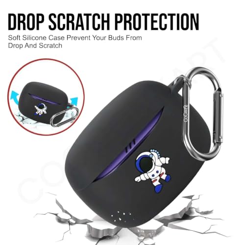 Image of Soft Silicone Case Cover Compatible with JBL Tune Beam 2 (Blue Astronaut)