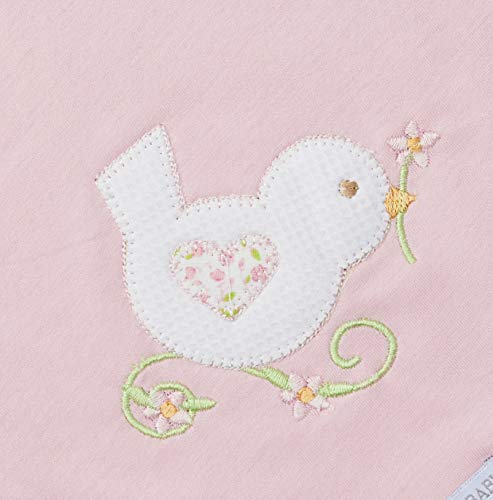 Minha Casa Baby Manta De Malha -Passarinho Medida 90Cm X 90Cm Rosa
