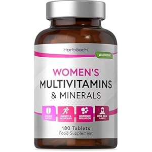 Multivitamin Vrouwen met Vitamine D3, Biotine, B6, Foliumzuur, Ijzer en meer! | 6 maanden voorraad – 180 Tabletten | Multivitamin Women | Vegetarisch | Horbaach