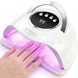 Misilmp 380W UV Lampe für Gelnägel, Gel-Nageltrockner 90 LEDs Touch Nagellampe mit Auto Sensor, 4 Timer Einstellungen (10s/30s/60s/99s), LED Nagellampe für Anfänger, Heim Salongebrauch.