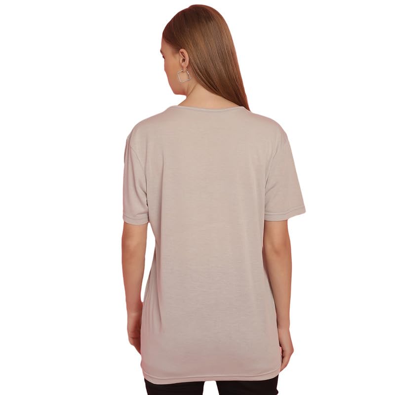 Image of Round Neck Cotton Printed Women Regular Fit Tshirt-P1950