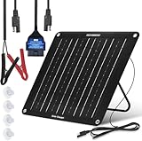 Entretien sans souci : choisissez parmi deux solutions proposées par ECO-WORTHY. Vous n'avez plus à vous soucier des véhicules qui restent inutilisés pendant longtemps. Ce chargeur de batterie solaire 10 W 12 V est idéal pour maintenir la charge des batteries des véhicules/bateaux pendant les semaines d'inutilisation. Inutile de déconnecter la batterie ou de demander à quelqu'un de démarrer le véhicule régulièrement. Le voyant lumineux à l'arrière permet de vérifier l'état de charge. De plus, il est étanche, vous pouvez donc l'utiliser en toute sécurité à l'extérieur (après test expérimental).