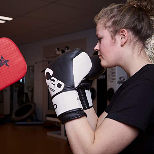 image for Starpro C20 Single Shell Boxing Gloves| PU Leather| Black & White | fo