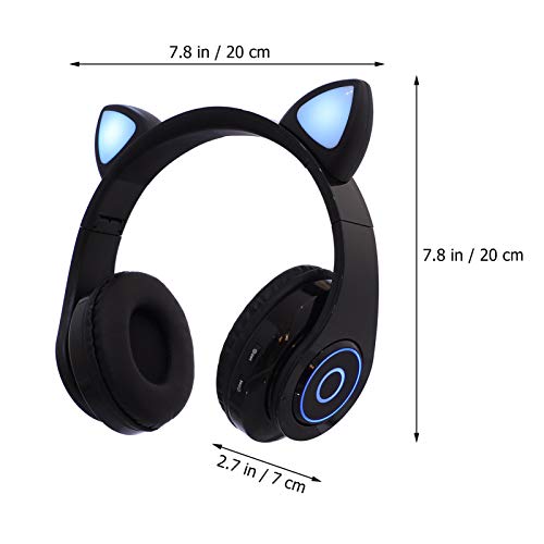 Lurrose Recarregável Fio Gaming Headset AUX IN Dobrável Sobre A Orelha Fone De Ouvido Fone de Ouvido