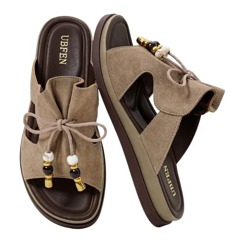 Image of UBFEN Womens Slides Comfortable Slip On Sandals