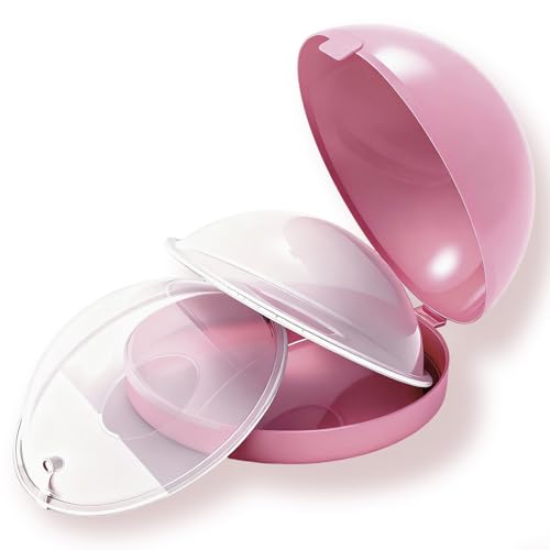 Image of Breast Shells with Plugs, Milk Saver, Nursing Cups, Nursing Moms to Ease Nipple Pain, BPA-Free and Reusable, Protect Sore Nipples for Breastfeeding (Pink, 2 Count))