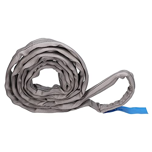 Eslingas de elevación Redondas Sin Fin de Alta Resistencia 4T Capacidad de Carga Aparejo Correas de Remolque 70 mm de Ancho Gris para Barcos Maquinaria Puertos Transporte (2 m (6,56 pies))