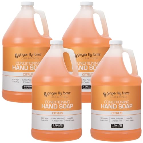 Ginger Lily Farms Club &amp; Fitness Hand Soap, 128oz/4pk, Citrus