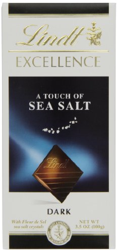 Lindt Excellence A Touch of Sea Salt Dark Chocolate Bar, 3.5oz (Pack of 6)