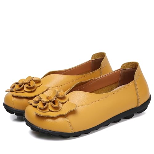 Slip on Loafers for Women Vintage Cute Bow Flower Shoes Comfortable Walking Working Driving Sandals Breathable Lightweight Shoe Travel Vacation Shoes2