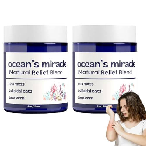 Crema para Aliviar el Eczemas, Paquete de 2 Bálsemo Hidratantes y Calmantes para la Piel, Mezcla de Alivios Natural Curativo de Eccemas, Bálsemo Antiinflamatorio, para la Piel Seca y Picazón (140g*2)