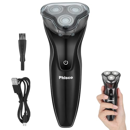Phisco Rasuradora Eléctrica Recargable para Hombre, Afeitado Preciso y Suave, Diseño Impermeable, Batería de Larga Duración, Sistema Antitirones, Ideal para Viajes