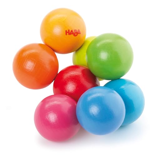 HABA Magica Wooden Grasping Toy Rattle - Baby Teething & Sensory Toy