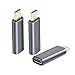 CableCreation USB C Extension Adapter [3-Pack], USB 3.1 Type C Male to Female Convertor 10Gbps, Compatible MacBook/Pro, Galaxy S9/S9+, Pixel 2 XL, etc, Space Gray Aluminum