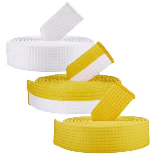 UCFBWO 3 PCS 220cm Baumwolle Polyester Kampfsport Gürtel, Judo...