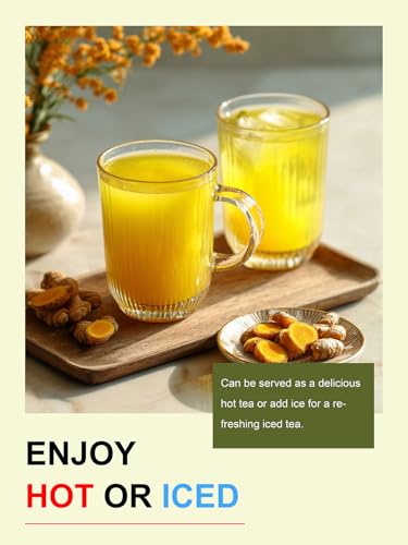 Image of TeeLux Ginger Turmeric Green Tea Bags, Sweet Honey Aroma, Caffeinated 100ct