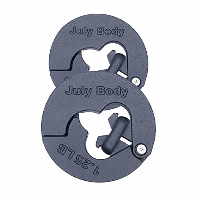 1.25 Pound Weight Clips ¨C Adds 2.5 Total Pounds - For Dumbbells, Kettlebells, and Barbells - Makes 7.5 12.5 17.5 22.5 27.5 Pound Dumbbells - (2 Clip Pack)