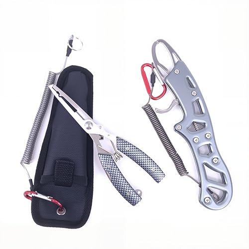Alicates de pesca de aluminio con cortador de línea resistente y grip 2