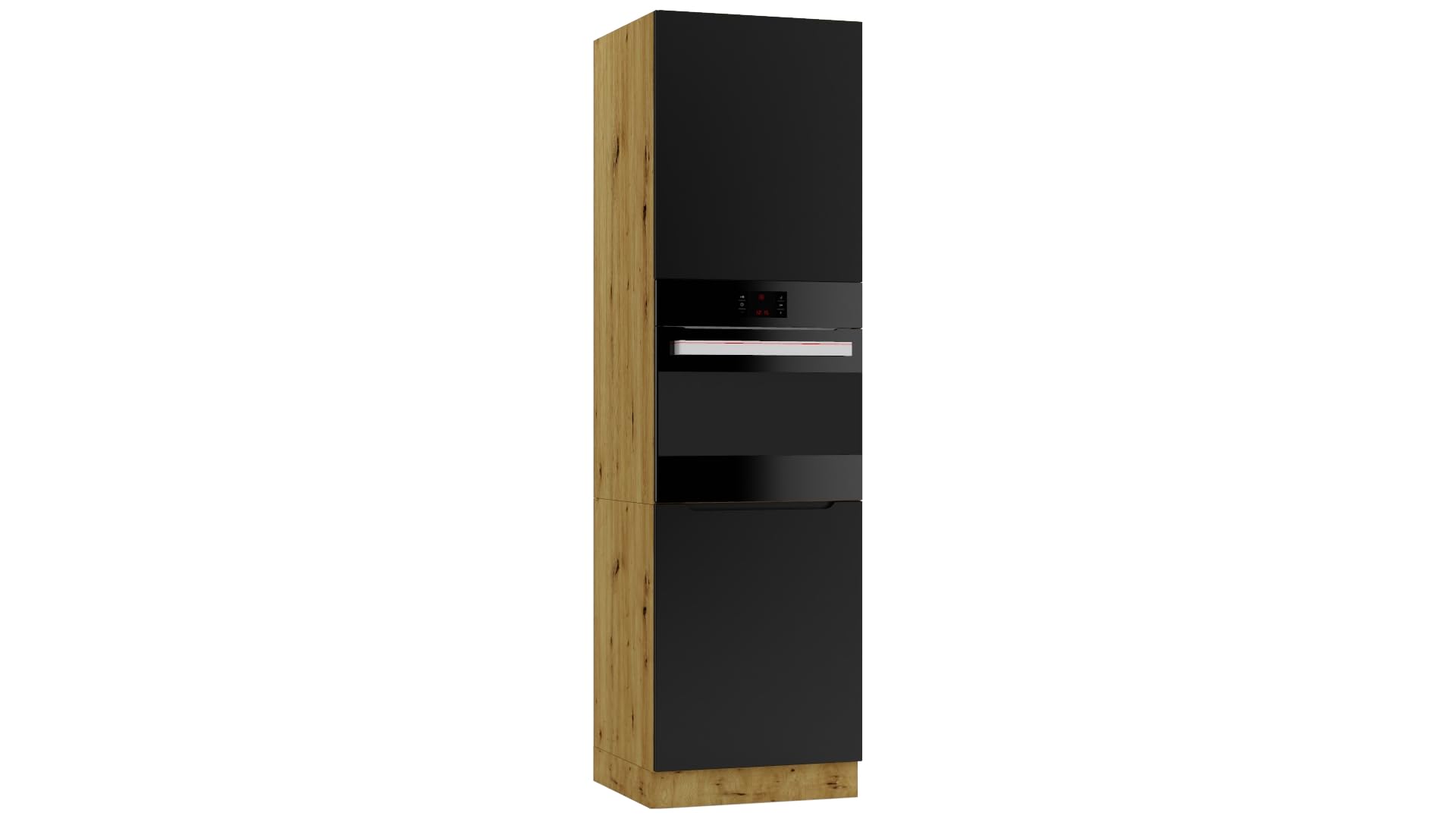 Genérico Muebles de Cocina esquinero en L 260 y 240 cms con Uñeros Color Negro Mate ref-204E