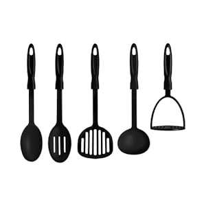 Premier Housewares Kitchen Tool Set, 5-Pieces – Black