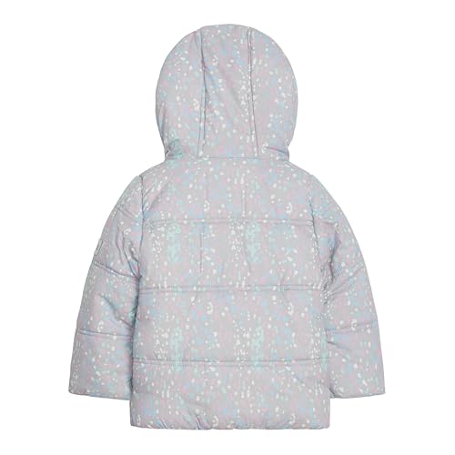 Image of LONDON FOG Girls' Heavyweight Quilted Puffer Jacket with Fleece Beanie