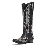 USRUNOE Womens Western Cowboy Boots Knee High...