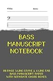 BASS MANUSCRIPT NOTEBOOK (POCKET SIZE, STAVES & TABS): Blank Tablature & Blank Staves for Bass Guitar Manuscripts, with Separate Chord Boxes, A5 (21.6 ... Students, Teachers, Bassists & Songwriters