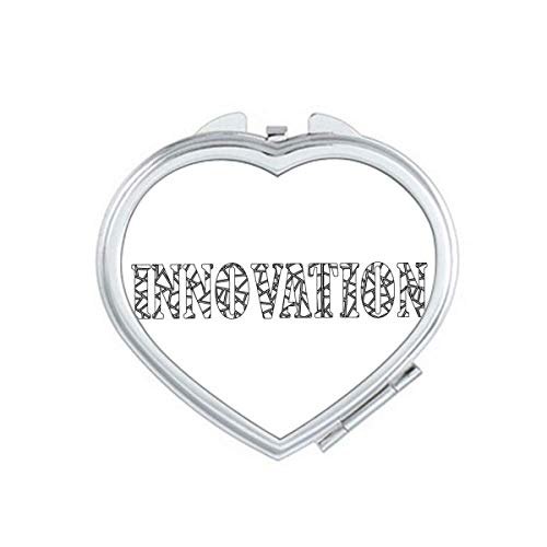 Quote About Innovation Art Deco Gift Fashion Mirror Travel Magnification Portable Handheld Pocket Makeup image 2