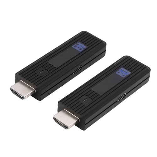 Jectse Extension sans Fil 1080P Extension HD sans Fil 1080P Émetteur et Récepteur 5,8 GHz Portée 50 M 1920 X 1080 60 Hz pour PC Portable TV Projecteur Home Cinéma