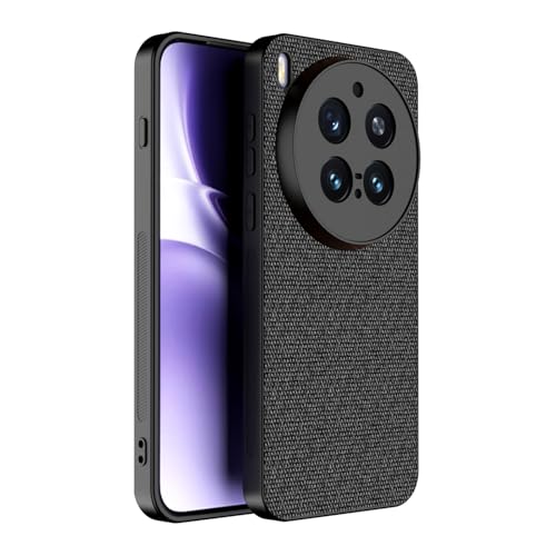 Image of Kapa Soft Full Fabric Protective Back Case Cover for Vivo X300 Pro 5G | Shockproof Slim Hard Anti Slip Back Case (Black)