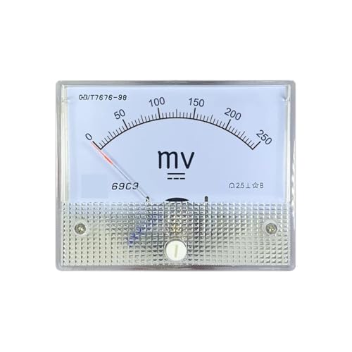 Voltímetro de aguja 69c9-v de CC 150mV para instalación de voltaje pequeño