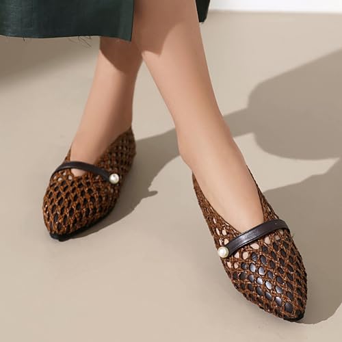 Flat Women Pointed Toe Comfortable Dolly Shoes4
