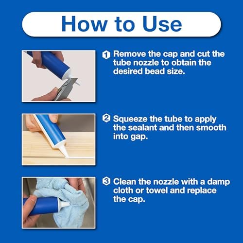 GE Advanced Silicone Kitchen & Bath Sealant, Clear, 82.8 ml Tube, Pack of 1 - 3
