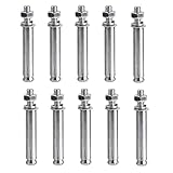 M8 x 60 mm External Hex Expansion Bolts Screws Sleeve Anchors, Stainless Steel, 10Pcs