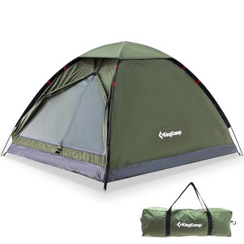 KingCamp MONDOME II Camping Tent for 2 People, Ultralight Waterproof Dome Tent, Compact and Backpack-Friendly, Ideal Tent for Camping, Trekking and Outdoors