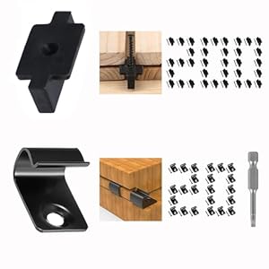 Hidden Deck Fastener Set – 200 Pack Nylon Preloaded T Clips, 20 Pack 304 Stainless Steel Start Clips, 1 Torx Bit, 220 Torx Screws for Composite Decking Board