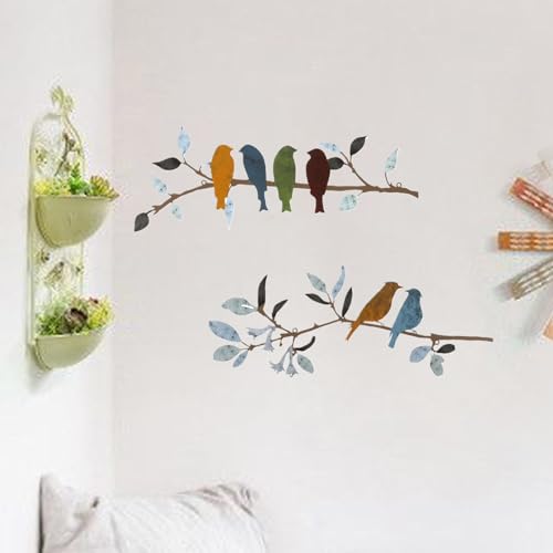 Décoration de photos d'oiseau suspendu en métal ciselé - 2