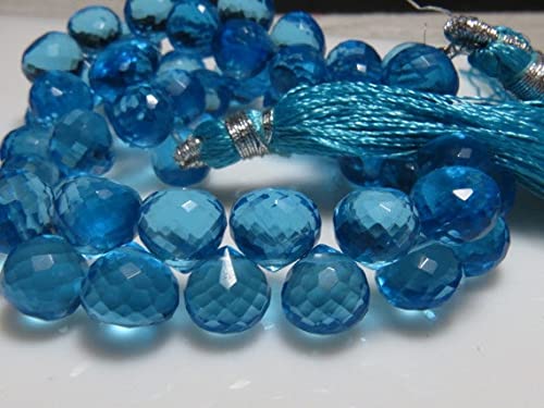 Tear drops beads faceted az color stone pour collier artisanal et bracelet en perles 6x9mm