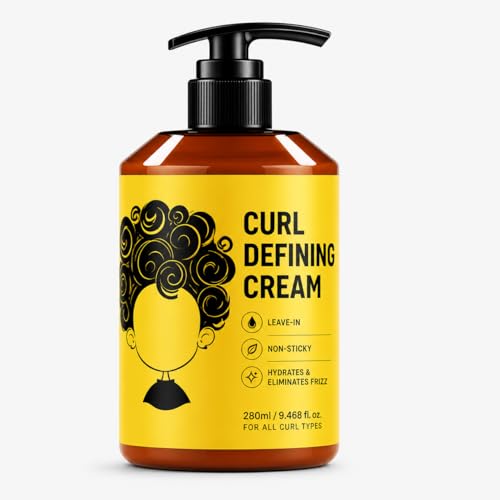 Curl Defining Cream for Curly Hair 280ml | Leave-In Curl Cream fo...