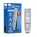 Backlit Universal Remote Control by Philips, Works for Samsung, Vizio, TCL, HiSense, Sony, RCA, Panasonic, Roku, Apple TV, Smart TVs, Streaming Players, Blu-Ray, DVD, 6-Device, Silver, SRP3016S/27