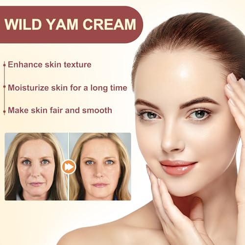 Image of 2Pcs Wild Yam Cream, Wild Yam Cream Organic for Women, Wild Yam Moisturizing Cream, Women's Organic Wild Yam Root Cream for All Skin Types