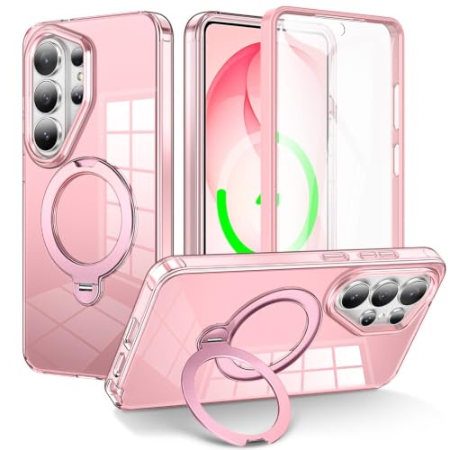 Coque Samsung S26 antichoc rose avec support vidéo et film avant inclus