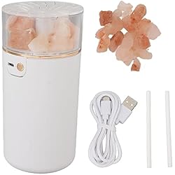 Lampara De Sal Y Aceites Esenciales Humidificador Difusor de Aceite Esencial de Lámpara de Sal 2 en 1 con Luz de Noche LED de de Sal Rosa para Sala de Estar de Dormitorio Terapia de Sal Seca Fácil Operación