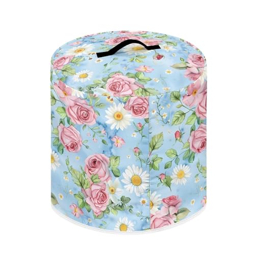 Image of Cozeyat Floral Dasiy Pressure Cooker Air Fryer Cover,Round Pressure Cooker Dust Cover,Protective Cover with Pocket Kitchen Appliances for Electric Pressure Cooker Air Fryer Rice Cooker Steamer