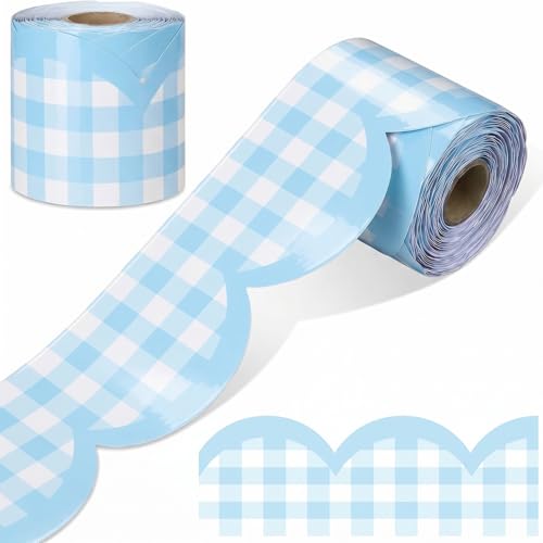 Bordure de tableau d'affichage ondulée bleue décoration murale école