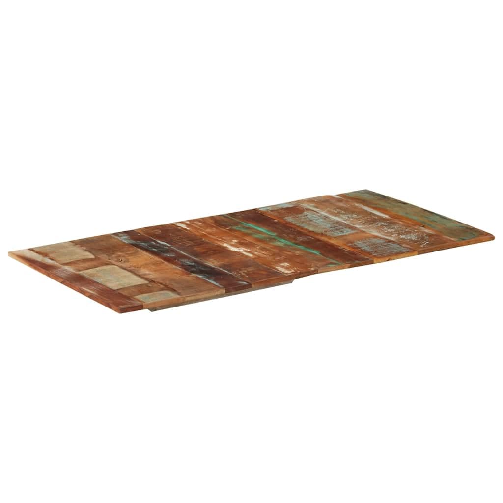 Prostokątny blat stołu 60 x 120 cm z litego drewna o grubości 15-16 mm, do jadalni, salonu, ogrodu, biura, projektów DIY, wytrzymałe drewno z krawędzią drzewa, wszechstronne zastosowanie do