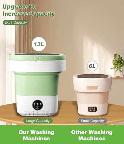 image for KAYBAYJAY 13L Portable Washing Machine, Mini Portable Washer with Spin
