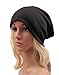 Century Star Unisex Baggy Lightweight Hip-Hop Soft Cotton Slouchy Stretch Beanie Hat Black