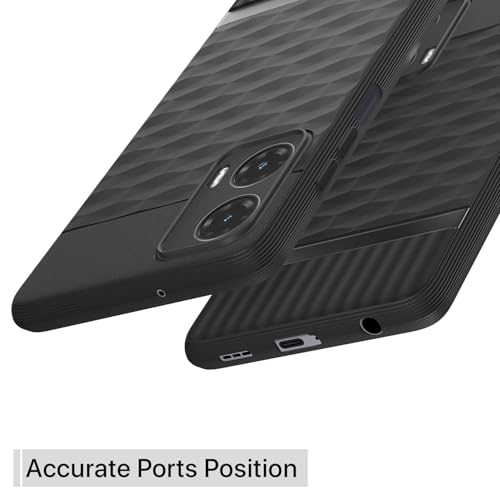 Image of Outlouders Bumper Case for Moto G35 5G | Full Camera Protection | TPU Soft Flexible Shockproof Back Cover (Black)